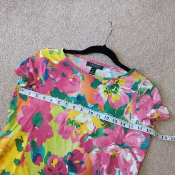 Ralph Lauren Pink and Green Short Sleeve Tee - Picture 4 of 7